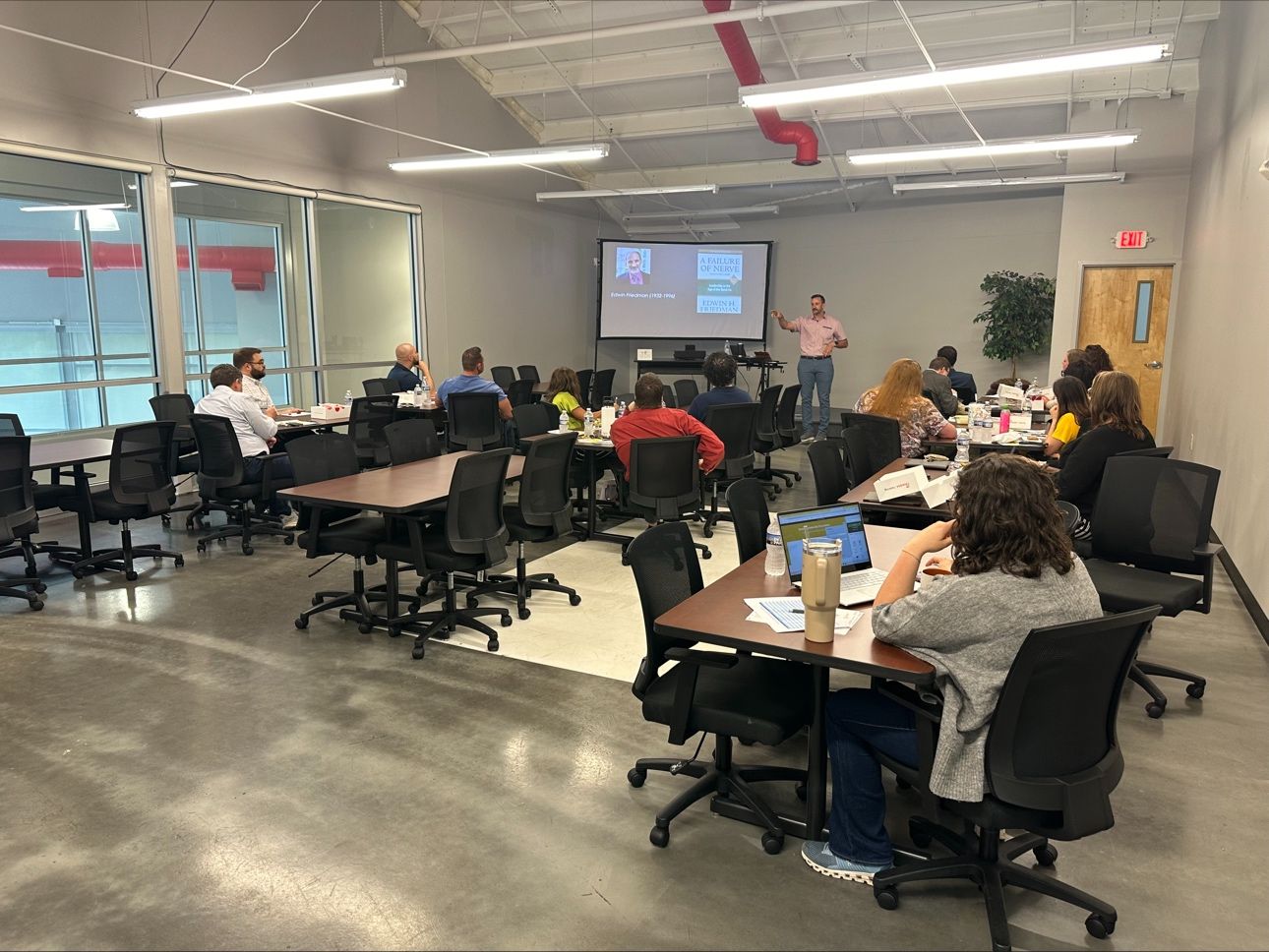 Stephen Hopkins leading a leadership workshop
